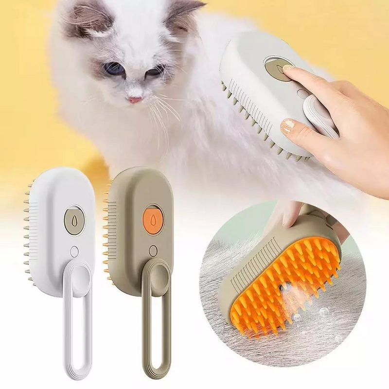 Escova a Vapor para Gatos 3 em 1