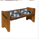 Comedouro Duplo Pequeno - Madeira Maciça