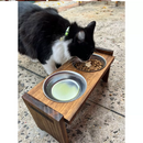 Comedouro Duplo Pequeno - Madeira Maciça