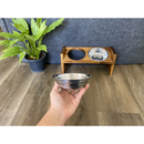 Comedouro Duplo Pequeno - Madeira Maciça