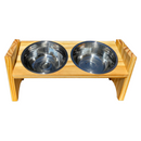 Comedouro Duplo Pequeno - Madeira Maciça