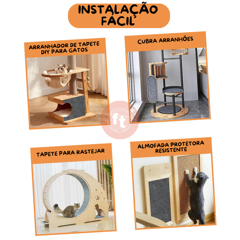 Arranhador Gato de Carpete Autocolante