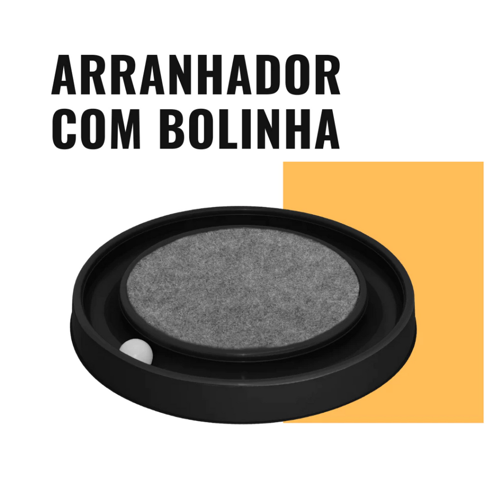 Arranhador Gatos RetoScratch - Circular Com Bola Interativa Ecológico